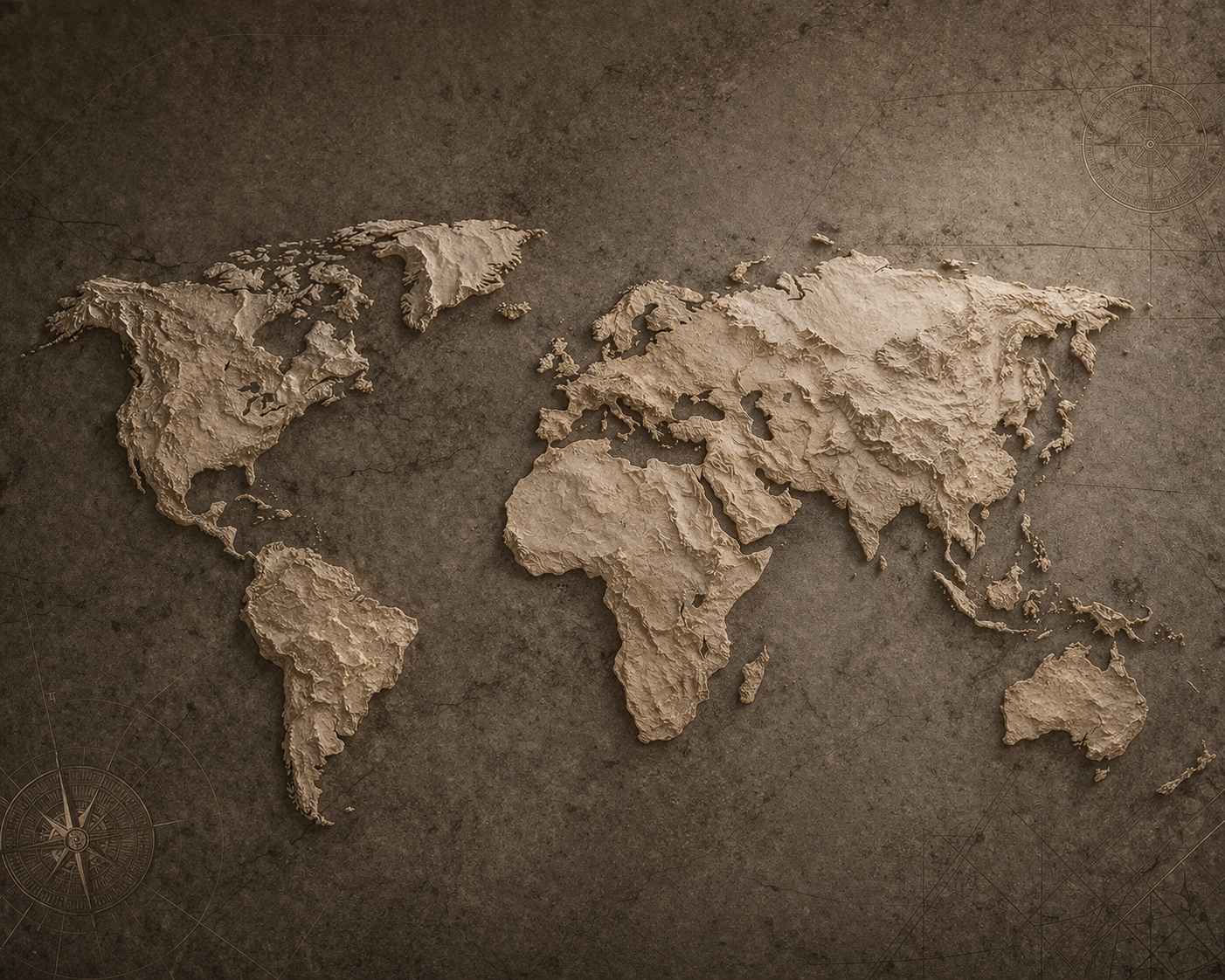 Mapa del mundo — origenes de las piedras